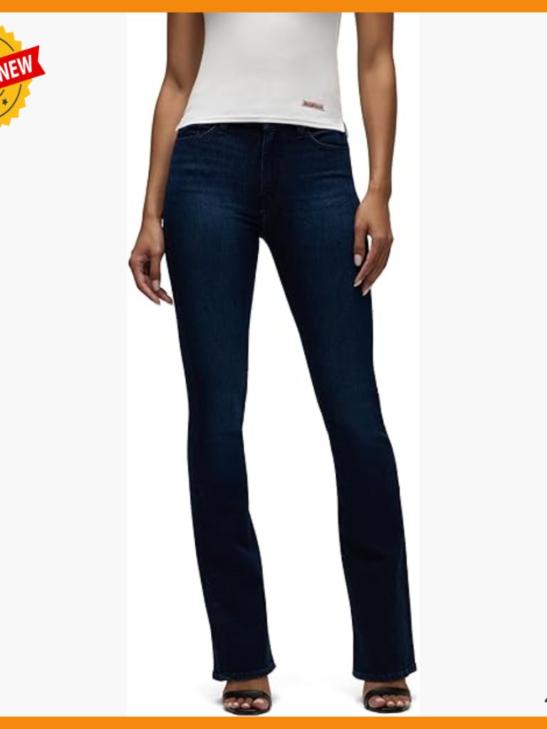 High Rise Petite Bootcut Jeans, Slim Fit, Cotton Elastane Blend, 31 Inseam